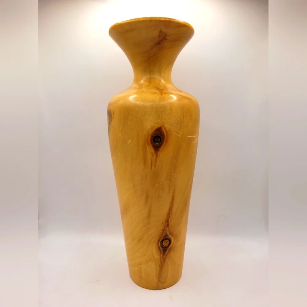 Vintage Handmade Wood Vase
